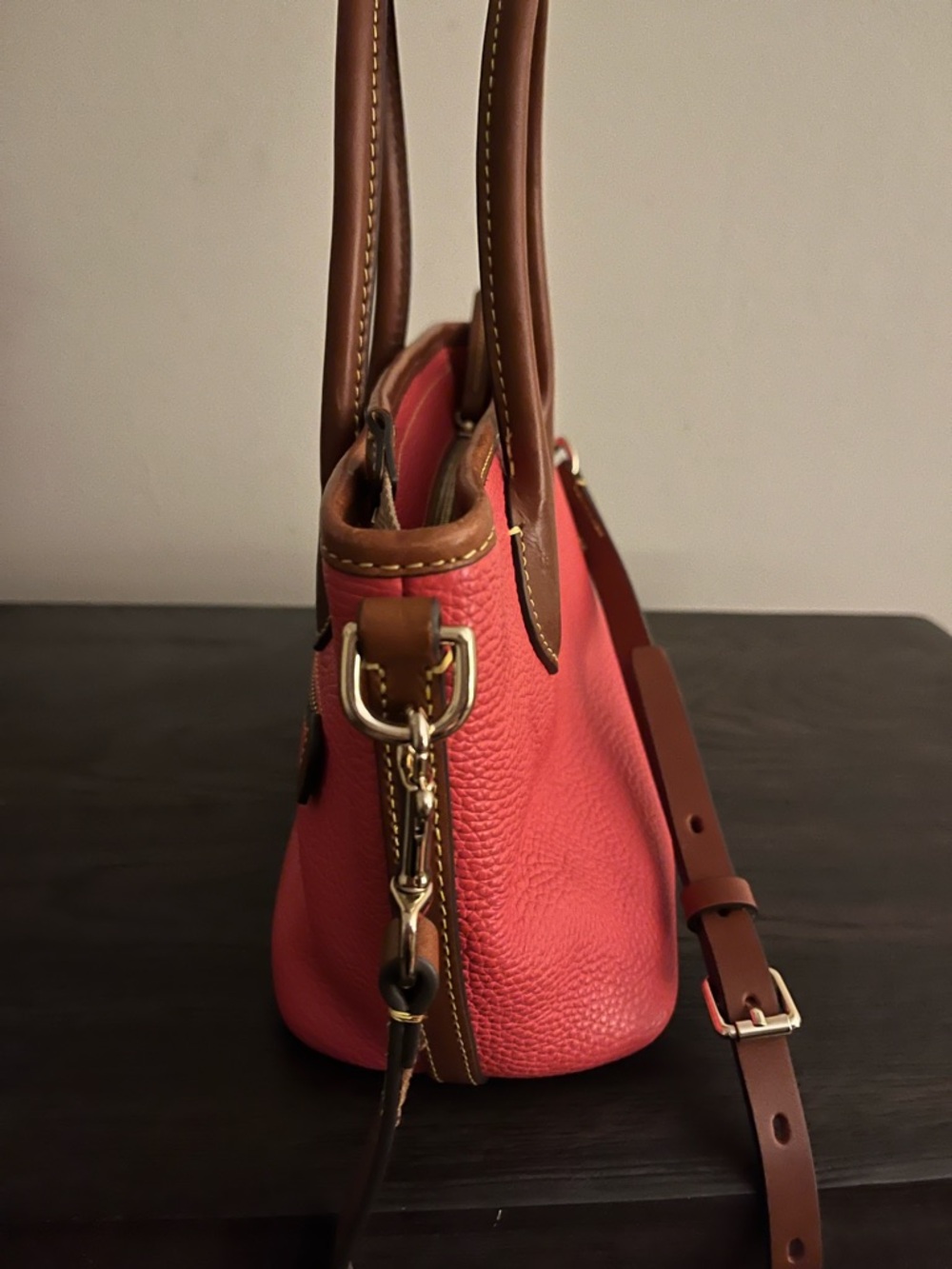 Dooney & Bourke Geranium Pebble Leather Small Tote - Picture 6 of 6